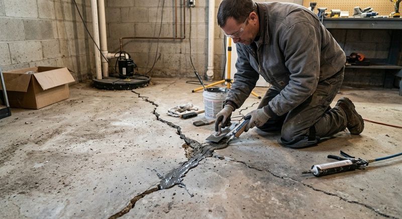 Cracked Basement Floor Repair in Sumter, SC