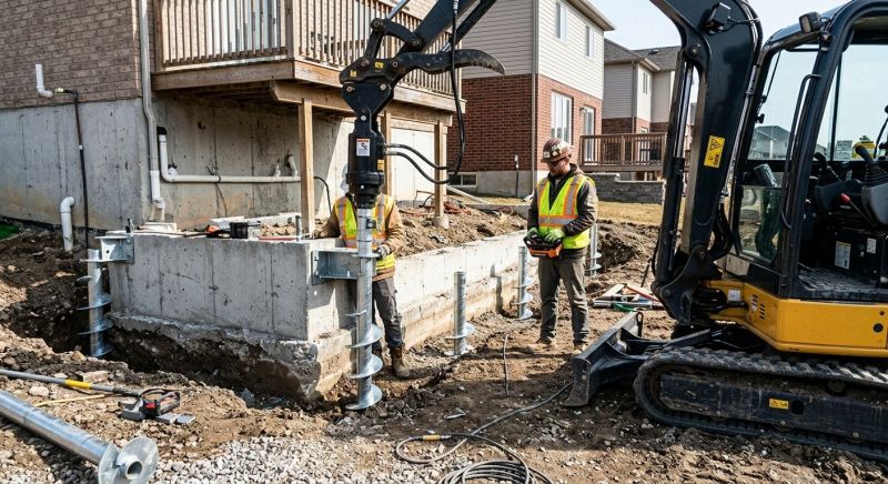 Helical Pile Installation in Sumter, SC